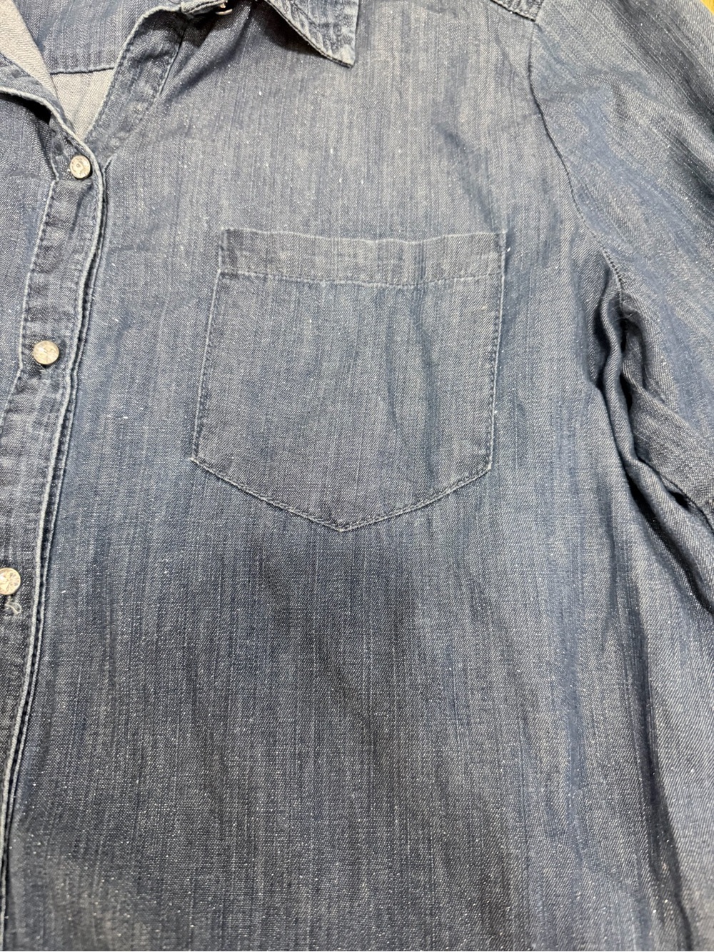 Denim Button-Up Shirt - Blue - Picture 6 of 6